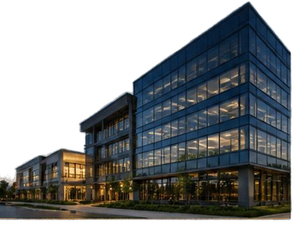 Commercial building illustration from the Prime6 brochure